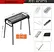 wood&charcoal foldable bbq grill for outdoor camping activity